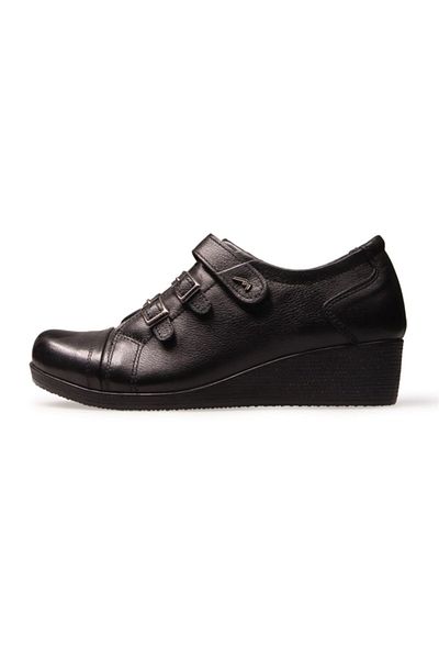 M.P. Women's Leather Black Casual Shoes