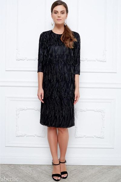 Faberlic Black Lace Laced Dress Size 34