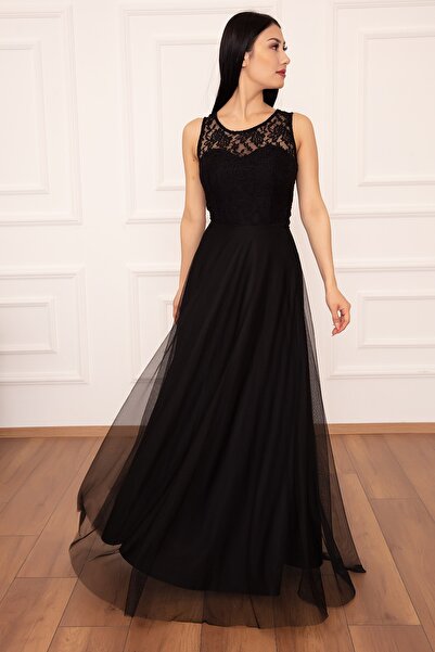 PULLIMM Φόρεμα Metiy 3380-4 Δαντέλα και Σιφόν