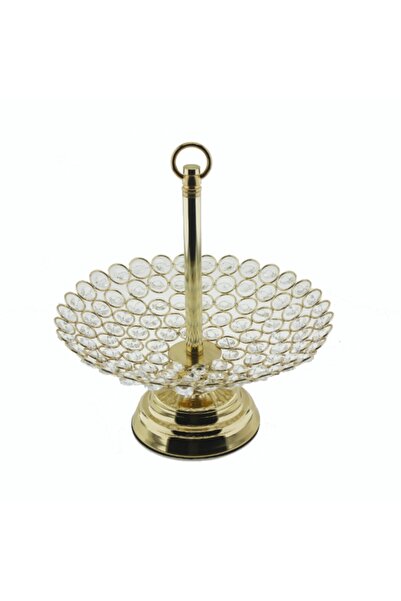 mutlu adım 25x27cm Taşlı Şekerlik Sunum Ayaklı Tepsisi