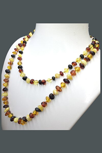 Modalyon Certified Bandrolled Baltic Amber Multicolor Mother Baby Necklace Se...