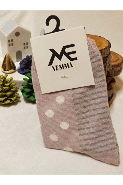 VEMMA 2-pakovanje Pamuk ljubičastih čarapa sa tačkicama