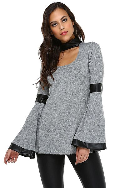 Quincey Leather Detailed Tunic