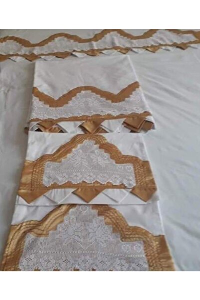 bursa çeyiz Çift Kişilik El Işi Dantel Nevresim Takımı Çarşafıda Dantelli Ağı...