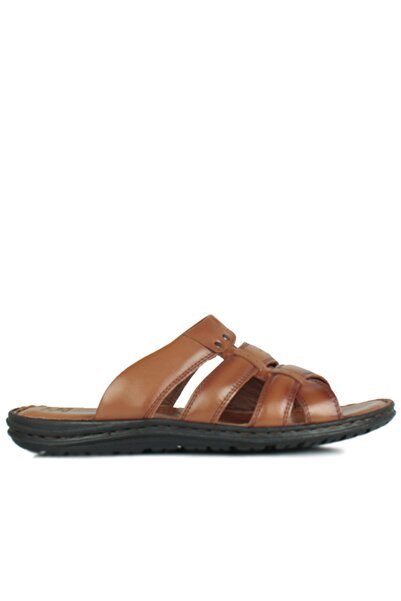 Kalahari 850179 167 Erkek Taba Hakiki Deri Büyük Numara Terlik