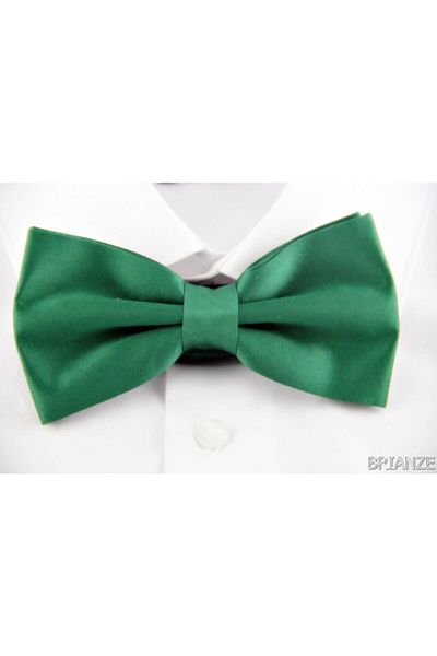 Brianze Solid Color Green Bow Tie Tp-8