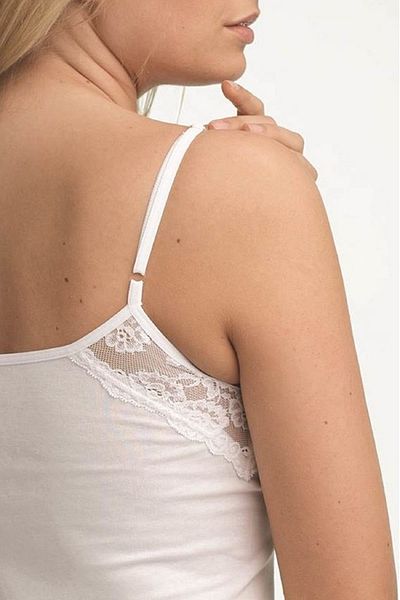 Blackspade Λευκό εσώρουχο 97% βαμβακερό γυναικείο δαντελωτό λεπτό λουράκι