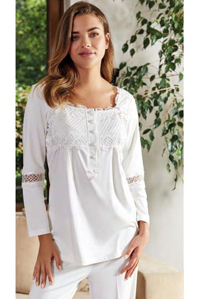 Bone Club 4636 Shoulder Lace Maternity Pajama Set