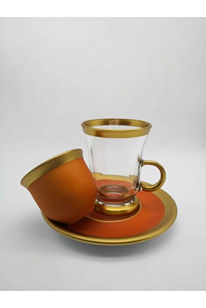 ÖzcamKristal 18 Parça 6 Kişilik Renkli Çay Takımı