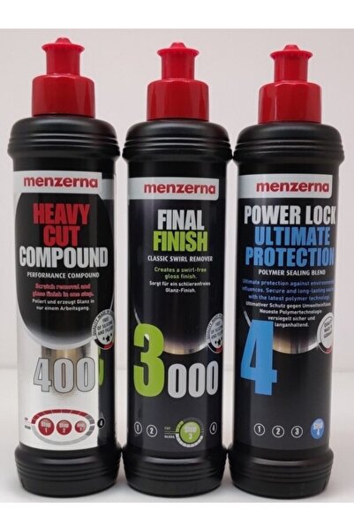Menzerna 400 3000 Powerlock Pasta Hare Ve Boya Koruma Seti 250 Ml