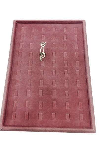 Aydın Decor Local Suede Pink Vertical Prong Ring Plate (AYDINDECOR)