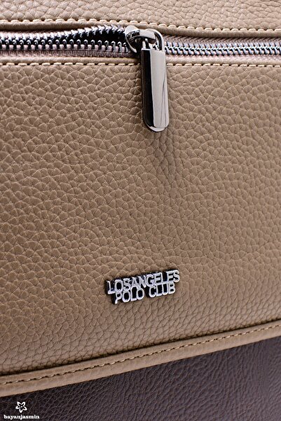 LOS ANGELES POLO CLUB Коричневий корпус, візонова кришка, унісекс сумка для ноутбука та документів