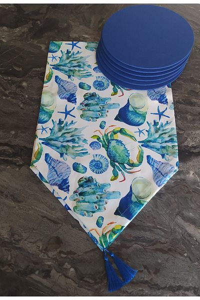 dehaberk Σετ με μοτίβο Runner+ 6 τεμαχίων Saks Blue American Service Supla