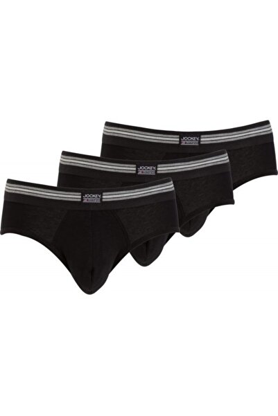 JOCKEY ®   Cotton Stretch Slip 3 Pack / Black