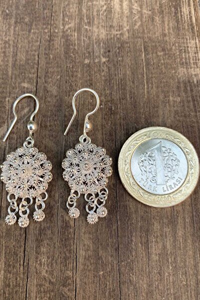 Artuklu Telkari Telkari Gümüş Sallantılı Bereket Küpe