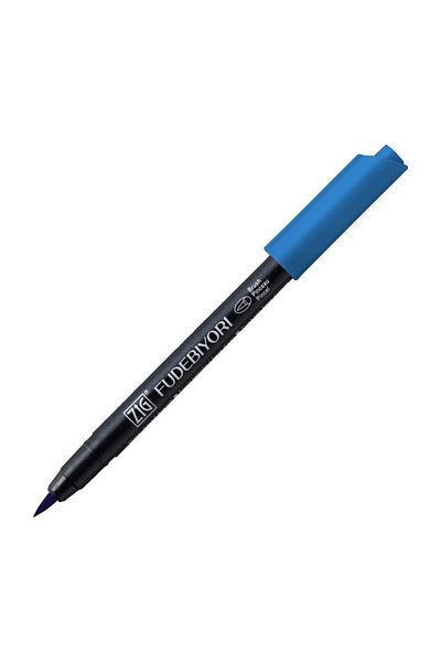 Zig Fudebiyori Brush Pen Brush Tip Pen 34 Dull Blue