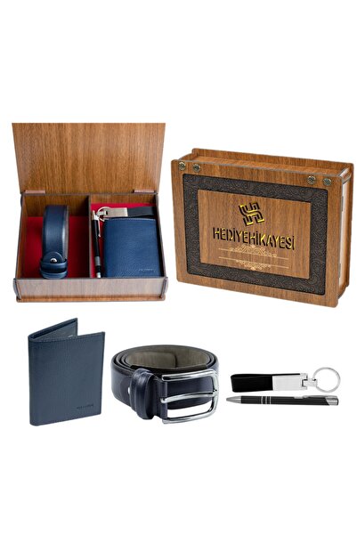 Grande Hakiki Deri Erkek Cüzdan Ve Kemer Seti