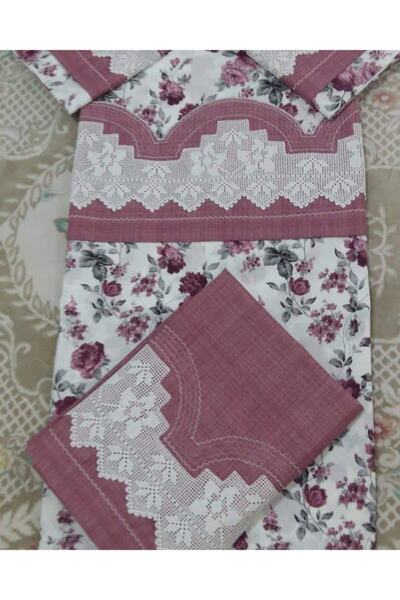 bursa çeyiz طقم غطاء لحاف دانتيل مصنوع يدويًا، ملاءة سرير بيكولو مع دانتيل