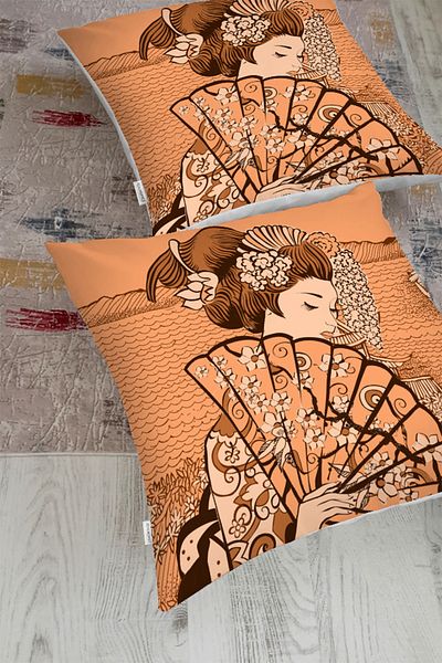 Realhomes Inocent Shaman Women - Pernă de podea modernă cu fundal de grâu închis