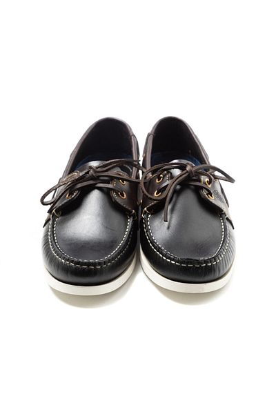 John May Navy Blue Men's Oxford/Shoes Ag- 20060 Pullup Black + Pullup Brown Collar 969 White
