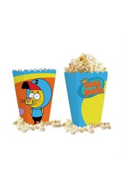 PapatyamPartiEvi Pop Corn Corn Box King Şakir Action Themed Pack of 10