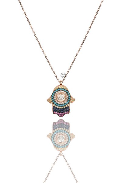 SilverTime 925 Ayar Gümüş Fatma Ana Eli Kolye