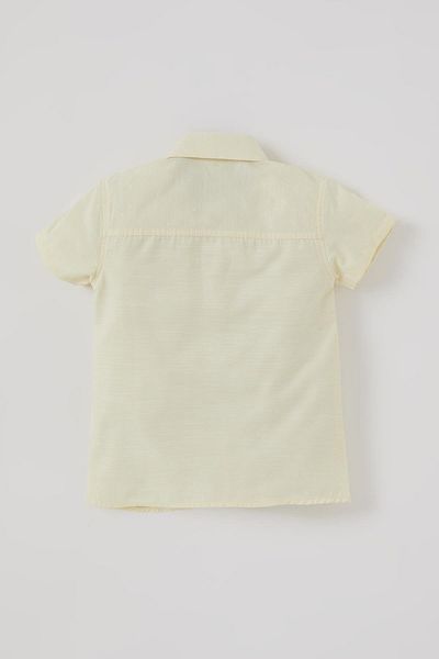 DeFacto Boy's Yellow Baby Short Sleeve Shirt