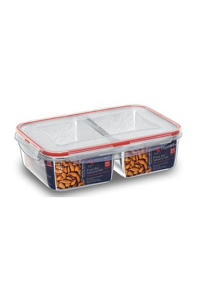 PlastArt 2 Compartment Round Storage Container