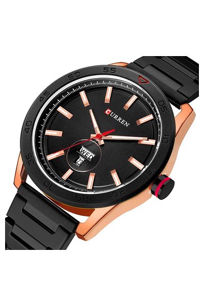 Curren 8331 Men's Steel Wrist Watch with Daily Calendar