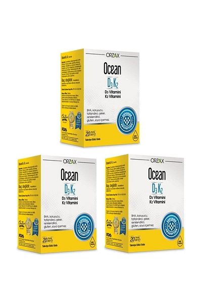 Ocean D3k2 Drops - 20 Ml, Pack of 3