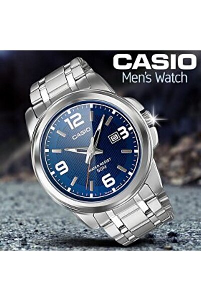 Casio ساعة يد فضية للرجال كاسيو Mtp-1314d-2avdf