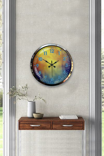 Kasva Concept Δώρο Ρολόι τοίχου 40 εκ. Chrome Metal Venus