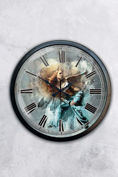 Kasva Concept Gift 40 cm Black Metal Dance Wall Clock