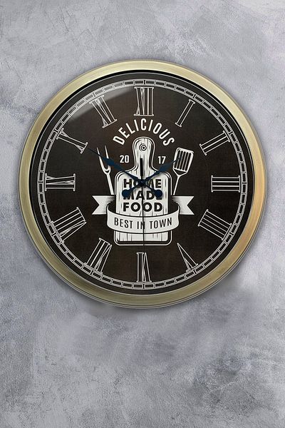 Kasva Concept 40cm Tumbled Metal Kitchen Wall Clock