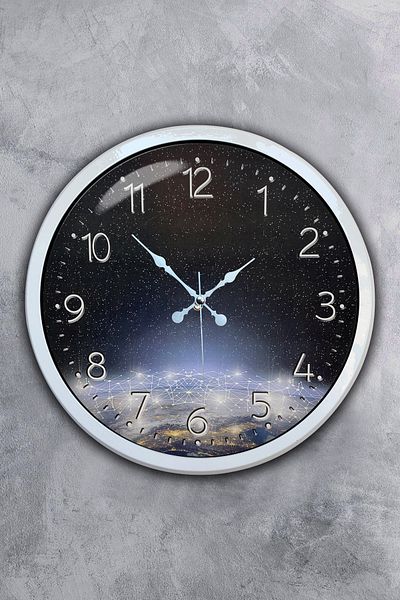 Kasva Concept 40 cm White Metal Strawberry Kitchen Wall Clock