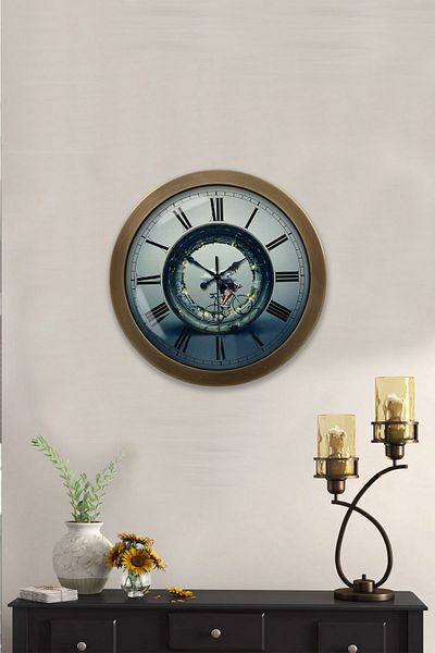 Kasva Concept 36 cm Antique Metal Racer Wall Clock