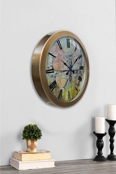 Kasva Concept Gift 36 cm Antique Metal Design Wall Clock