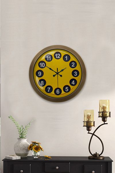 Kasva Concept Gift 36 cm Antique Metal Vintage Telephone Wall Clock