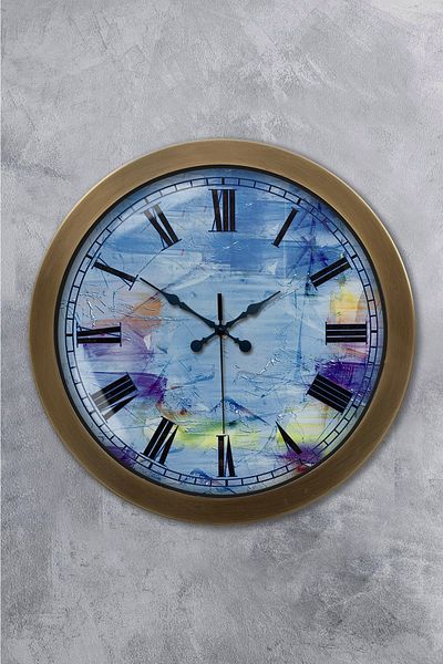 Kasva Concept Gift 36 cm Antique Metal Modern Wall Clock