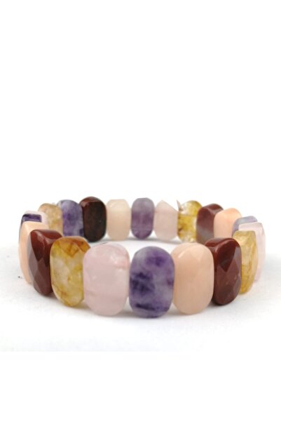 OSMANLI DOĞAL TAŞ سوار بتصميم خاص من حجر الشمس المعتمد - سيترين-أميست-وردي كوارتز-أوكيل