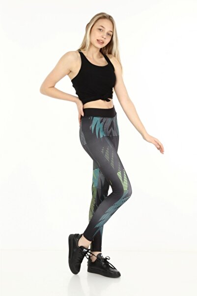 MAGZA Black Patterned Sports Leggings