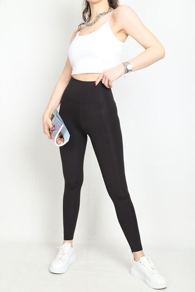 LACHT Kadın Siyah Ekstra Yüksek Bel Push Up Luxury Tayt