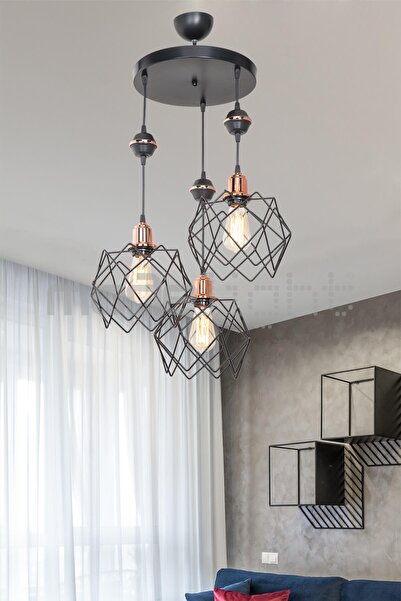 Modelight Akses Karo / Küre 3lü Koza Avize