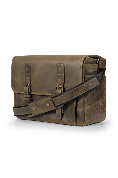 MegaGear Hakiki Deri Unisex Ayarlanabilir Omuz Askılı Postacı Çantası