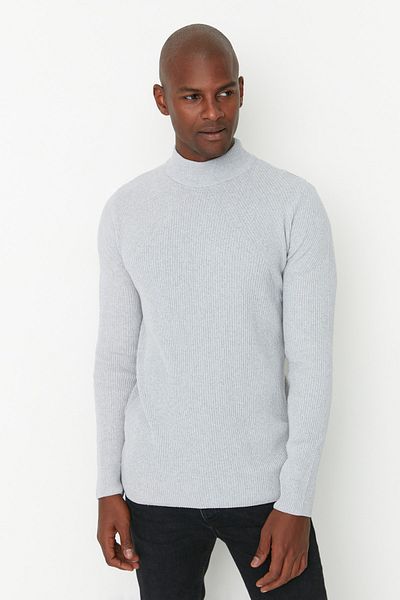 Trendyol Collection Sweater - Gray - Regular fit