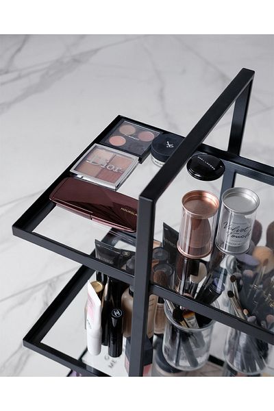 MERZANA Makeup Organizer, Makeup and Cosmetic Organizer, Organizer with Wheels