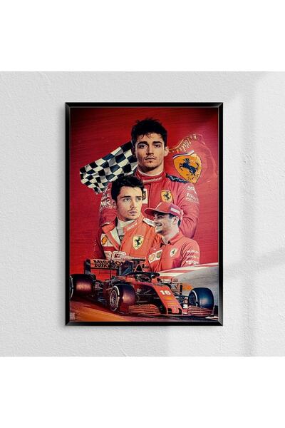 Sekiz Numara Charles Leclerc Ferrari Formula 1 Poster Tablo