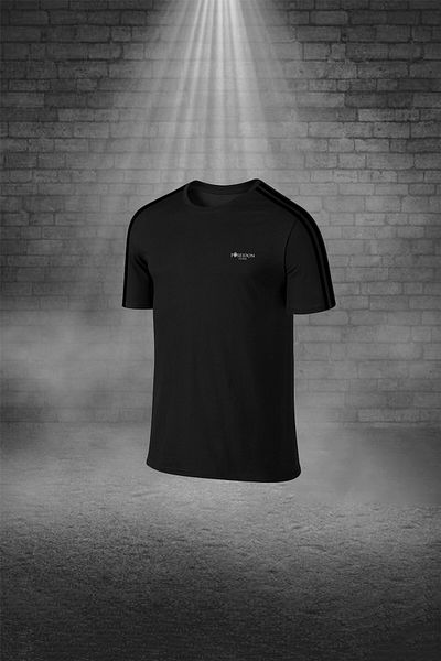 POSEIDON STORM تي شيرت رجالي كبير الحجم من قماش Dri-fit أسود مريح للتنزه والجري مع جيوب طقم مزدوج (4xl)
