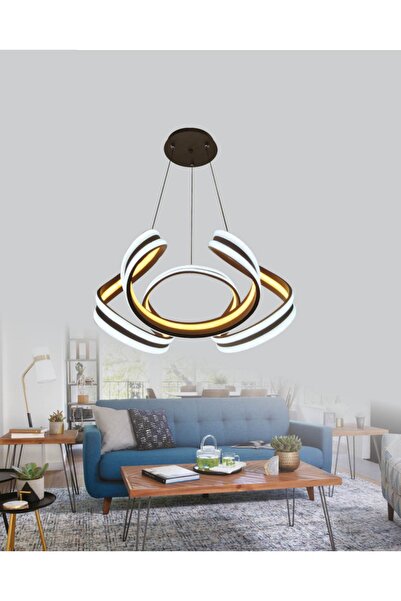 Sedef Avize Kıvrımlı Led Avize (beyaz,günışığı)