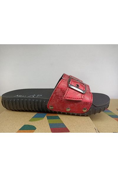 Murat Kundura Mulex Ultra Soft Non-Slip Sole Slippers Marble Red